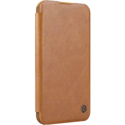 Nillkin Кейс Nillkin Qin Prop Leather iPhone 16, бежов (6902048281943)