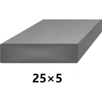 Plochá plná ocelová tyč 25x5 mm (pásovina), bez povrchové úpravy 3 m (J-P25x5-3)