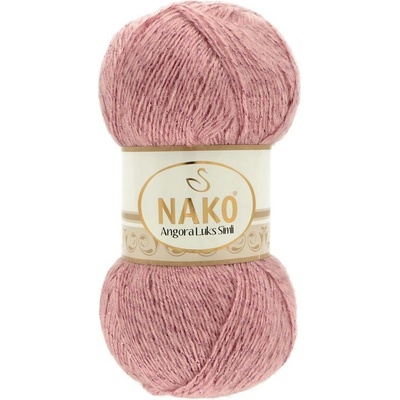 Nako Angora Luks Simli 10275 ružovo fialová