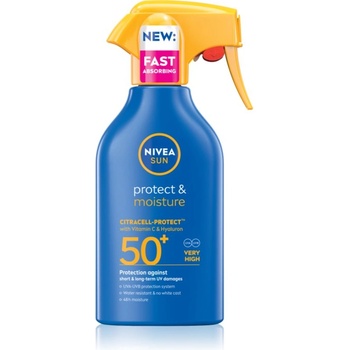 Nivea SUN Protect & Moisture слънцезащитен хидратиращ спрей SPF 50+ 250ml