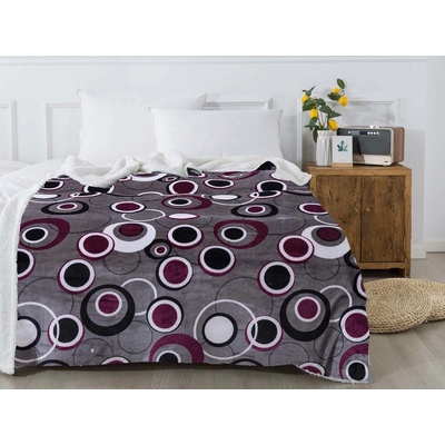 Xpose Mikroplyš deka Hedvika s baránkom sivá/slivková 200x220