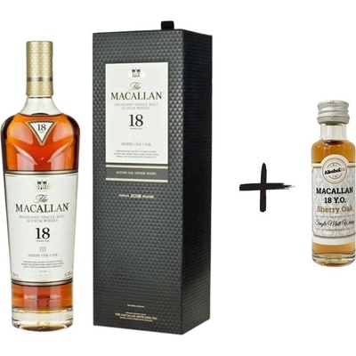 Macallan Sherry Oak a miniatura 18y 0,7 l 43% (holá láhev)
