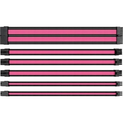 Thermaltake Комплект захранващи кабели Thermaltake TtMod комплект Extension Black/Pink, 0.3 m. , черно-розови (AC-046-CN1NAN-A1)