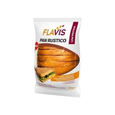 FLAVIS - PAN RUSTICO PKU, chléb tmavý nízkobílkovinný, bez lepku, 300g