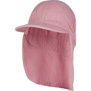 Sterntaler Детска шапка с козирка Sterntaler Kids' Peaked Cap with Neck Flap Muslin Cap - Samtrosa - размер 49 cm (904-3661-0712)