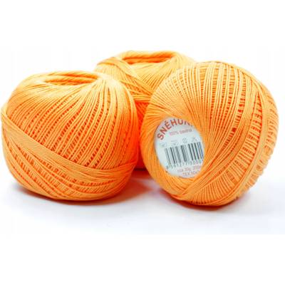 Háčkovacia Priadza Snehurka 30g ostrá oranžová 2384