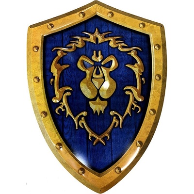 WORLD OF WARCRAFT - kovový štít, erb na stenu "Alliance" - 26 x 35 cm, ABYPLA035
