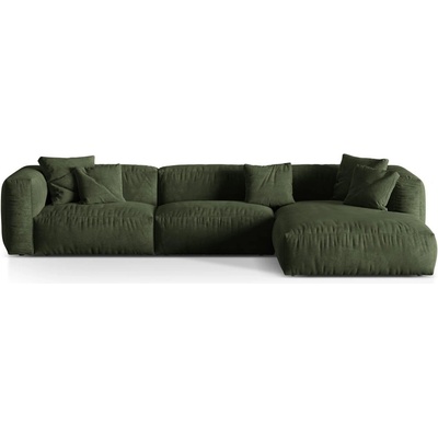 Micadoni Зелен кадифен модулен ъглов диван (десен ъгъл) Martina - Micadoni (MIC_RC_120_F1_MARTINA3)