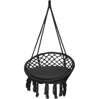 Malatec 10369 Závěsné křeslo s třásněmi černé 16045