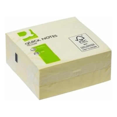 Q-CONNECT Bloček kocka Q-CONNECT 76x76mm 400l žltá (QC001346)