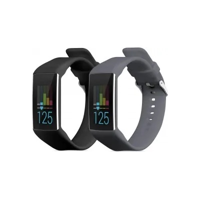 2x Náramek kwmobile Polar A360 / A370 černá, šedá