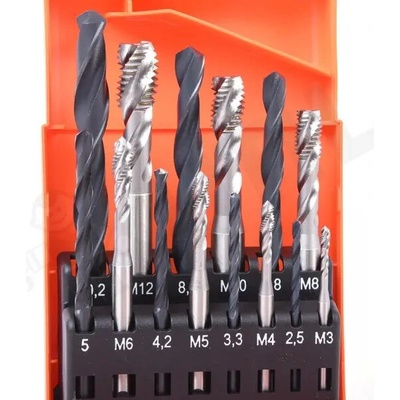 Bučovice Tools 104 002 Sada str. závitníků a vrtáků HSS D-2, M4-M10, DIN 371 - DIN 376