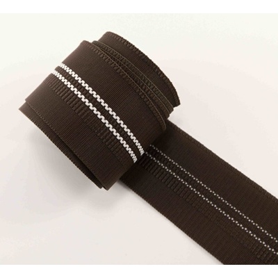 Pánska pasnice - hnedá, biela - šíře: 4,7 cm