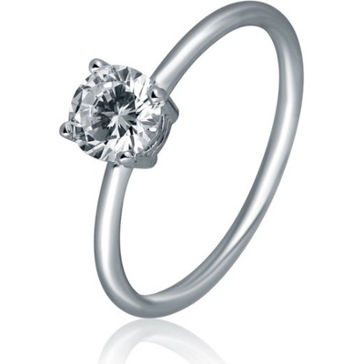 JVD stříbrný prsten se zirkonem SVLR1129X61BI