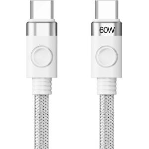 ORICO Кабел Orico CDX-60CC-WH, от USB C(м) към USB C(м), 1m, бял (CDX-60CC-WH)