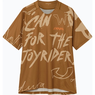 Endura Мъжка тениска за колоездене Endura Singletrack Print trail bronze
