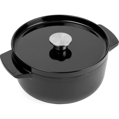 KitchenAid Kastrol litinový s poklicí 22cm/3,3l černá