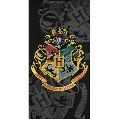 BrandMac Plážová osuška Harry Potter - motiv erb Hogwarts - 70 x 140 cm