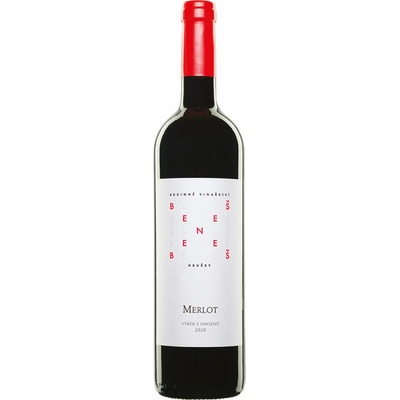 Beneš Merlot velký sud výběr z hroznů 2024 13,5% 0,75 l (čistá fľaša)