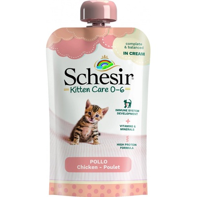 Schesir Cat Kitten kuře v krému 150 g