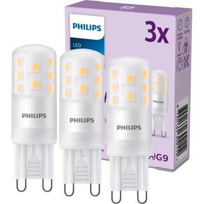Philips 3x LED žárovka s paticí G9 3,7W = 40W 470 lm 2700K teplá bílá
