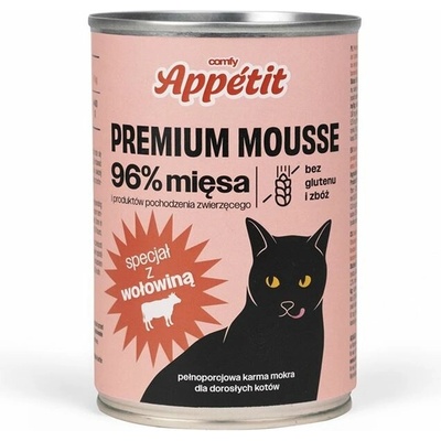 COMFY Appetit Premium Mousse Cat Hovězí 400 g