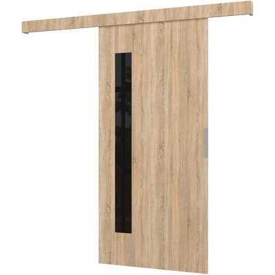 Sconto Posuvné dvere GELA 86 dub sonoma/čierna 86x205 cm
