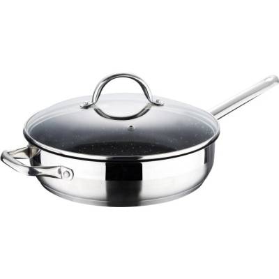 Bergner Pánev s mramorovým povrchem a poklicí GOURMET 24 cm nerez BG-9846-MM