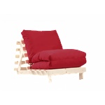 PUFRELAX Фотьойл, Fubsy Wood, Bombay Raspberry Red - разтегателен шезлонг, дърво, текстил (PUF-FM-FBS-PT-RA) - topmarket