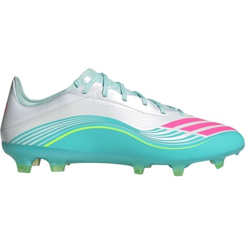 Adidas Футболни бутонки Adidas F50 Pro Adults Firm Ground Football Boots - Wht/Pink/Blue