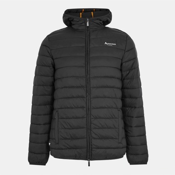 AQUASCUTUM Яке AQUASCUTUM Men's Hooded Hip Length Long Sleeve Medium Puffer Jacket - Black