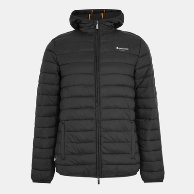 AQUASCUTUM Яке AQUASCUTUM Men's Hooded Hip Length Long Sleeve Medium Puffer Jacket - Black