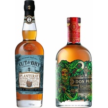 Planteray Cut & Dry 40% 0,7 l a Don Papa Masskara 40% 0,7 l (set)