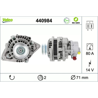 VALEO Alternátor VALEO RE-GEN REMANUFACTURED VA 440984