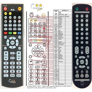 GENERAL NAD DVD6 - съвместимо дистанционно управление на марката General (DVD6)