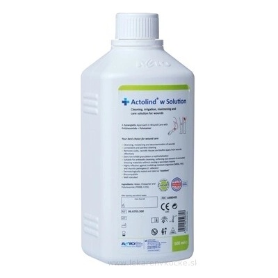 Actolind w Solution roztok na čištění a péči o rány, 1x500 ml