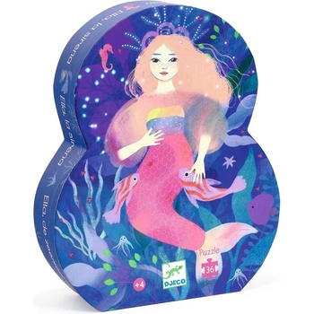 DJECO Детски пъзел Djeco от 36 части - Русалката Ела (DJ07303)