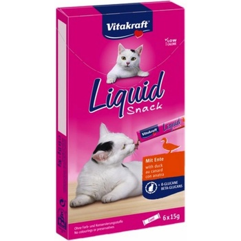 Vitakraft Течна закуска за котки с патица 6x15g