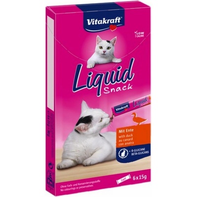 Vitakraft Течна закуска за котки с патица 6x15g