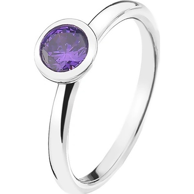 Hot Diamonds strieborný prsteň Emozioni scintilla Violet Spirituality ER021