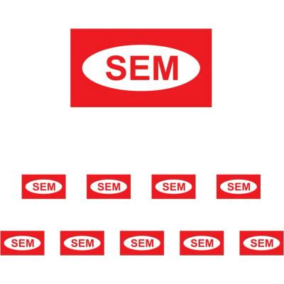 Walteco Sem, 90x50mm, samolepka Množství: 10 ks , 20083BP2