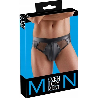 Svenjoyment Cool Wetlook Briefs with Zip 2120461 Black