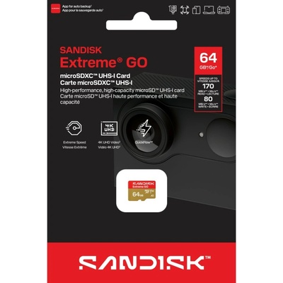 SanDisk Extreme GO 64GB microSD SDSQXGN-064G-GN6MN