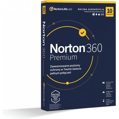 SYMANTEC NORTON 360 PREMIUM 75GB 1 lic. 10 lic. 12 mes.
