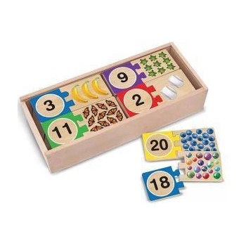 Melissa & Doug Дървен пъзел цифри и картинки, 12542 Melissa and Doug, 000772125420