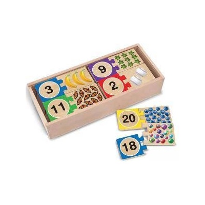 Melissa & Doug Дървен пъзел цифри и картинки, 12542 Melissa and Doug, 000772125420