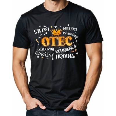 Fajntričko tričko Otec Koruna čierna