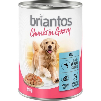 Briantos Adult Chunks in Gravy losos s mrkví 6 x 415 g
