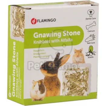 Flamingo Gnawing Stone Knibbles - минерален камък от люцерна 1 бр