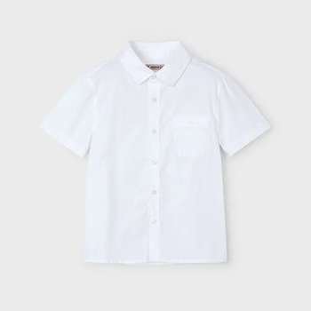 MAYORAL Риза къс ръкав suiting в бяло за мини момче Майорал